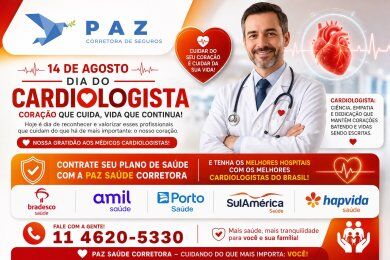 Dia Nacional do Cardiologista - Contrate seu Plano com Paz Saúde Dia Nacional do Cardiologista - Contrate seu Plano com Paz Saúde